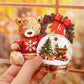 Crystal ball and bear Christmas sticker for bullet journals, scrapbooks, and phone cases