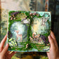 Scrapbook decorated with adventure-themed stickers