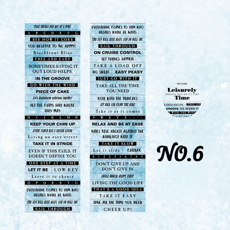 Typography Die-Cut Washi Tape