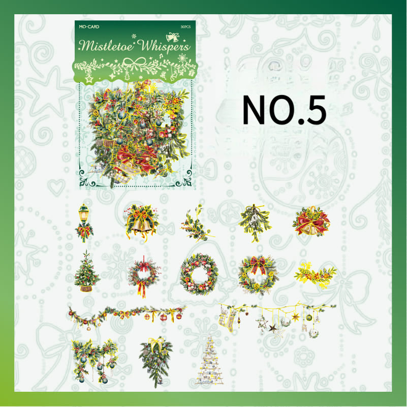 30PCS Christmas-themed Stickers