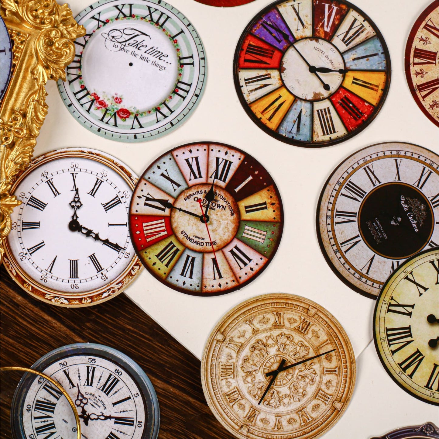 Vintage Clock Theme Stickers