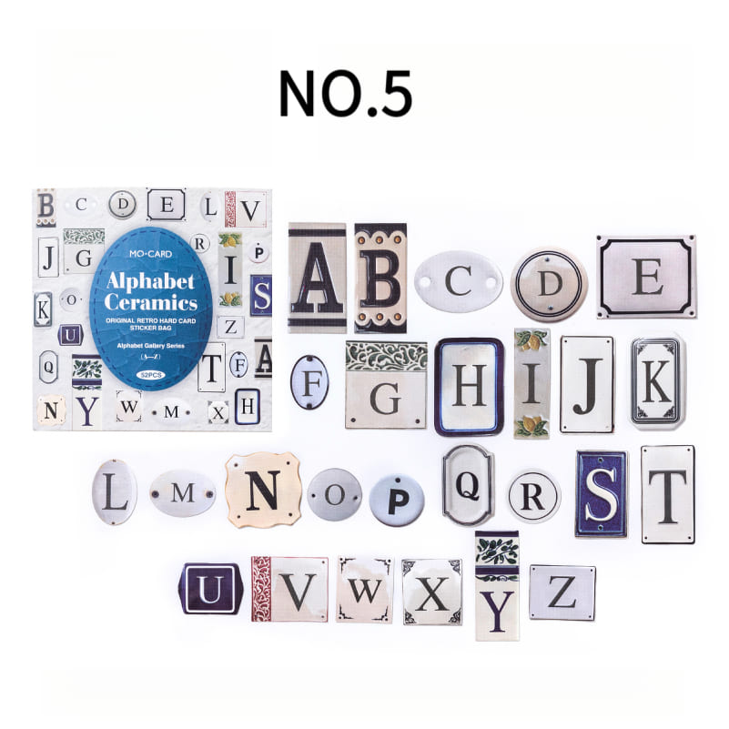Vintage Alphabet Sticker Pack
