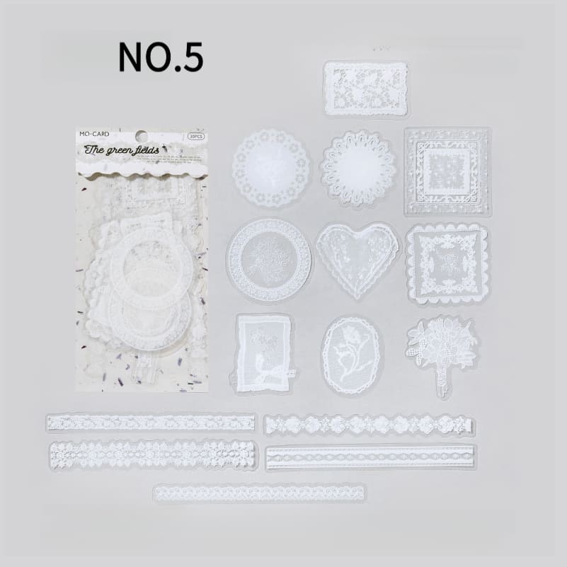 Lace Series PET Sticker Pack