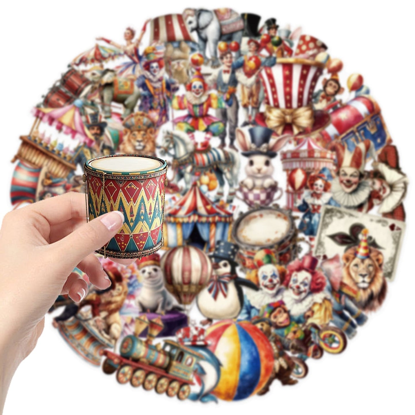 50PCS Circus Sticker Pack