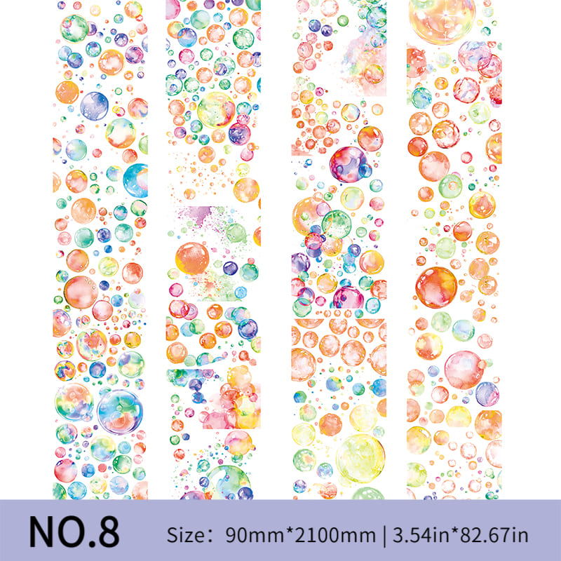One Cycle PET Tape - orange watercolor bubble