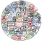 60PCS Vintage Postage Stamps Stickers