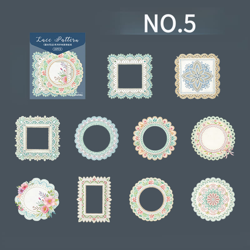 Vintage Lace Border Stickers