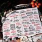 2PCS Christmas Phrase Transfer Stickers