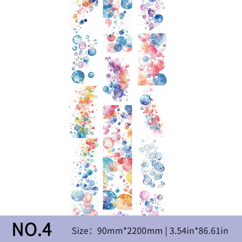 Watercolor Bubble Gradient One Cycle PET Tape