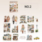 Street walk PET sticker – casual city stroll journaling decoration