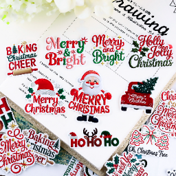 Christmas Phrase Stickers