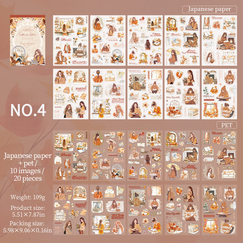 Autumn Theme Large Die-Cut Sticker Book
