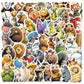 50PCS Cartoon Animal Sticker Pack