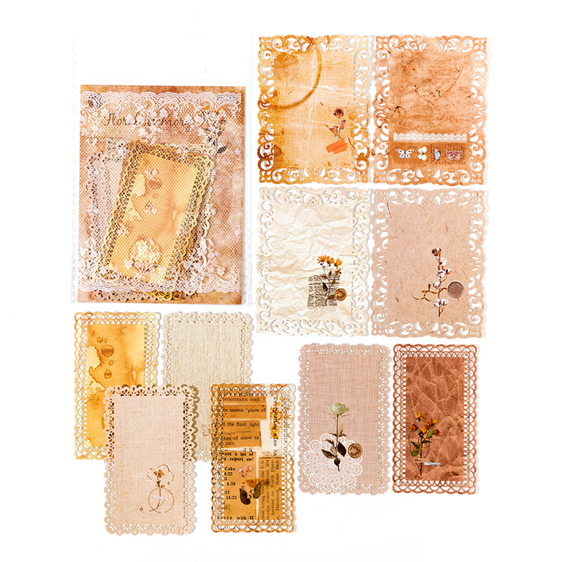 Hollow-Out Vintage Floral Paper