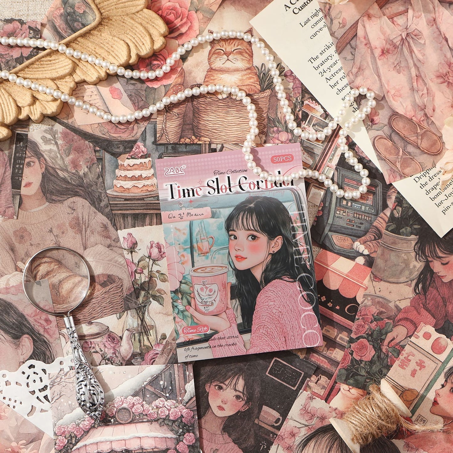 Vintage Character Scrapbook Paper