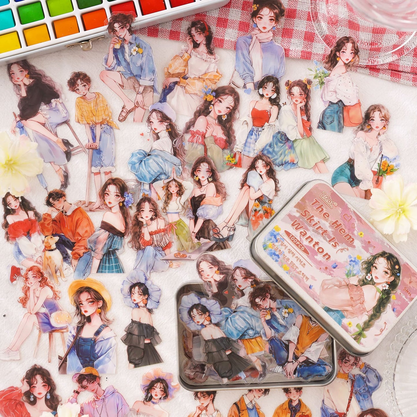 100PCS Character-Themed Stickers