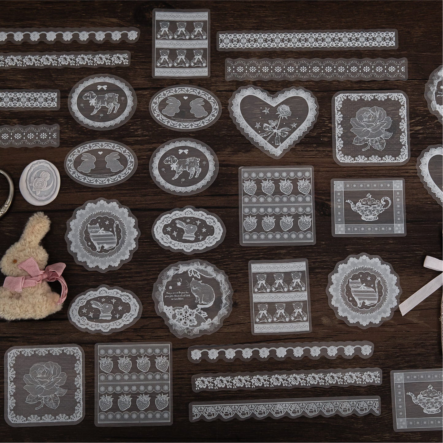 Lace Series PET Sticker Pack
