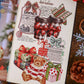 Finished scrapbook page with Christmas stickers decoration