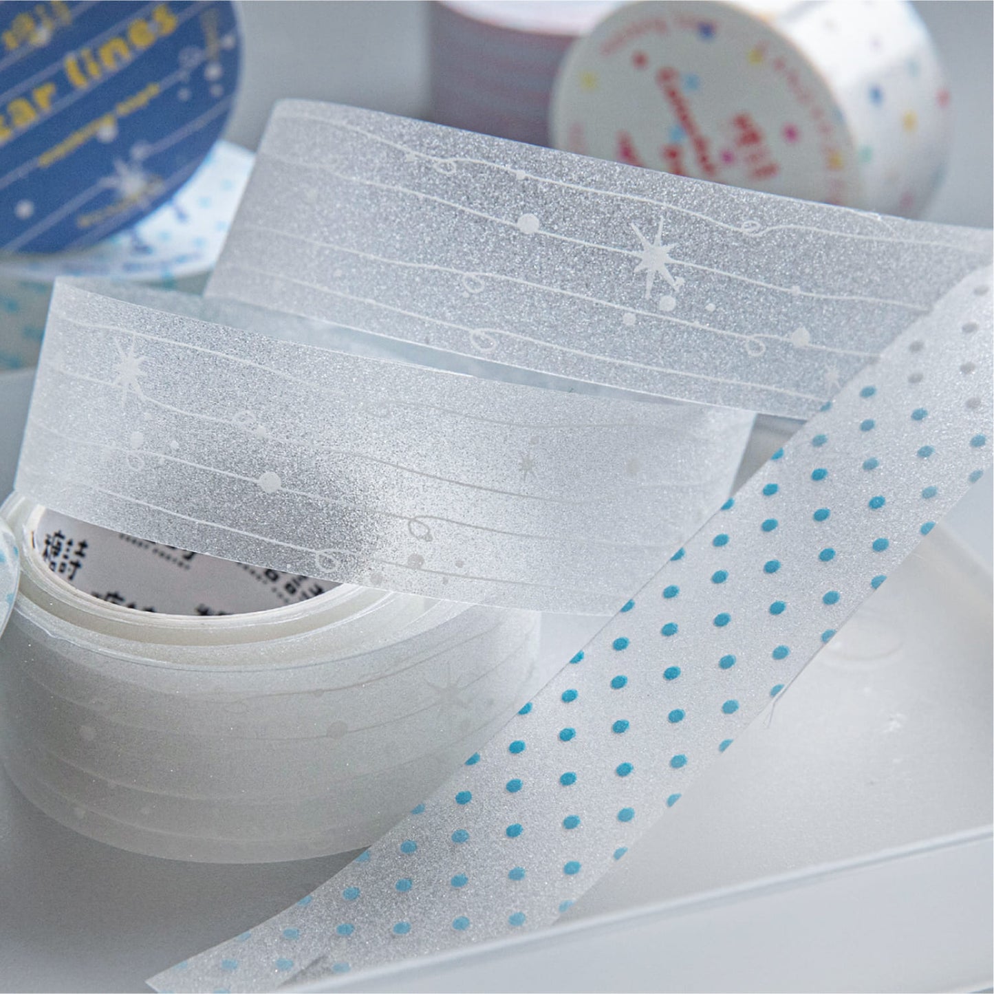 Glitter Transparent PET Tape