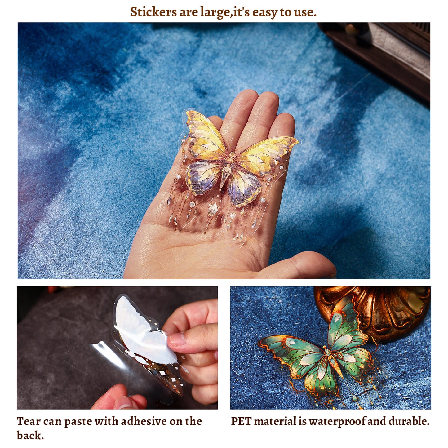 Crystal Butterfly Stickers