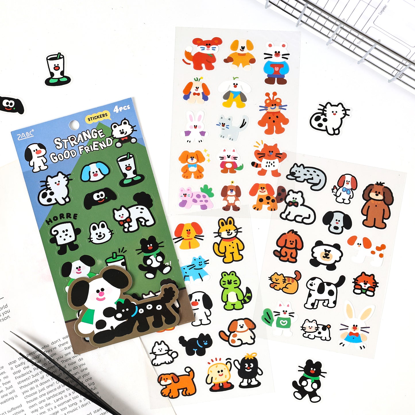 Whimsical Doodle Sticker Set