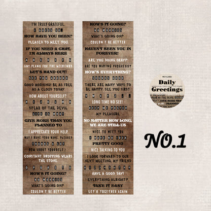 Typography Die-Cut Washi Tape