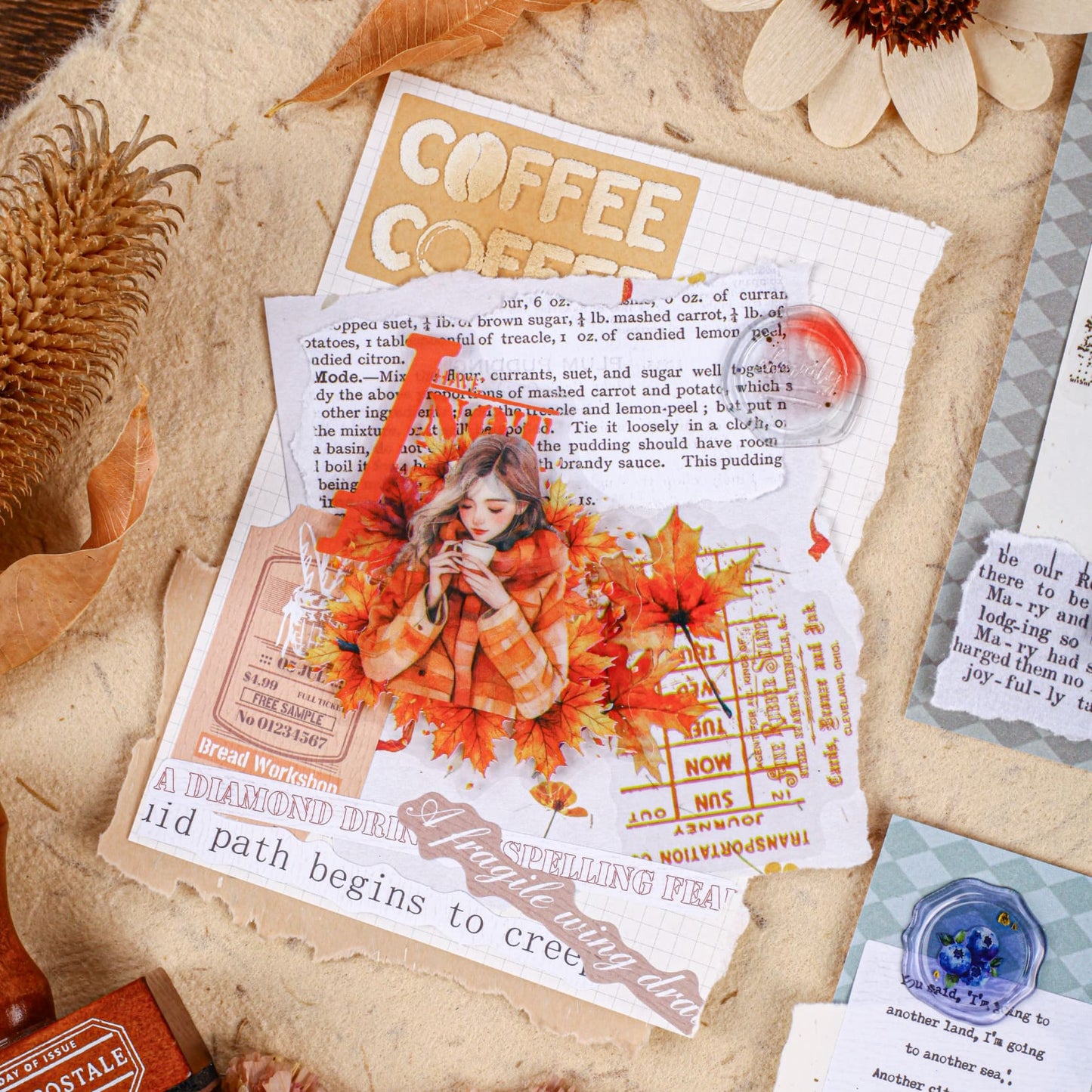 Autumn Winter Girl Character Stickers