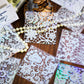 Lace Gold Foil Stickers
