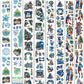 4PCS Blue Christmas Collection PET/Washi Tape