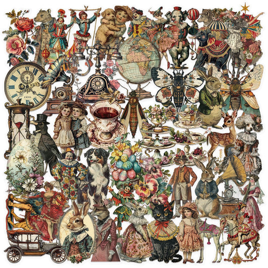50PCS Victorian Era Sticker Pack