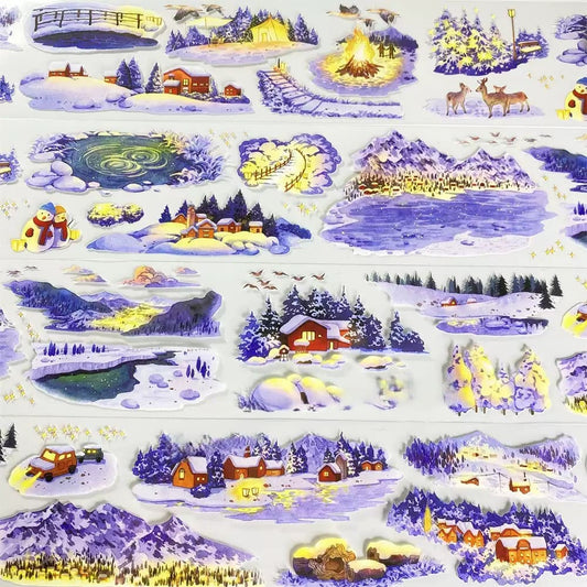 70mm × 1000mm Snowy Night PET Tape