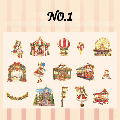 Cute Christmas Girl Stickers