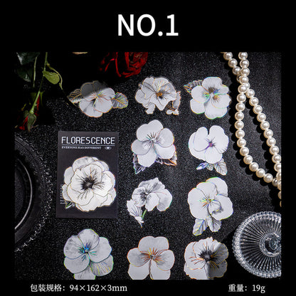 White Flower Stickers