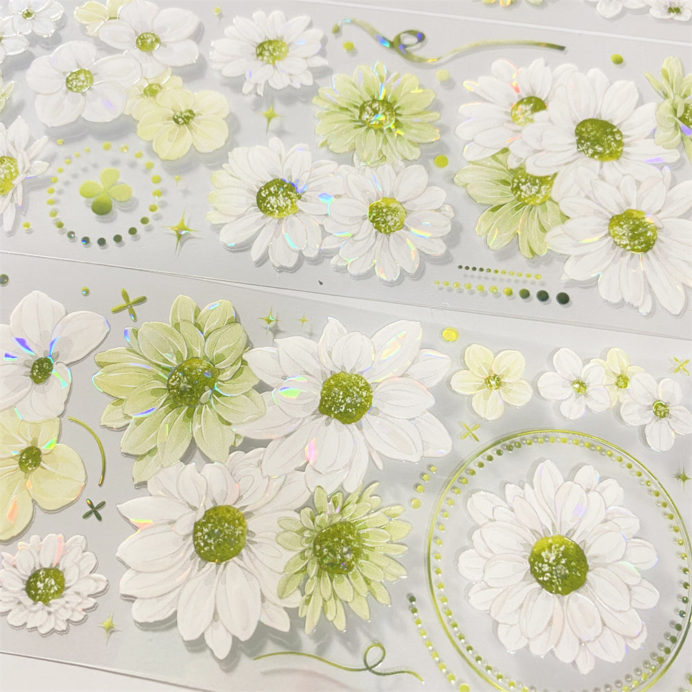Cute Daisy Flower One Cycle PET Tape