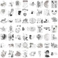 50PCS Vintage Collage Sticker Pack