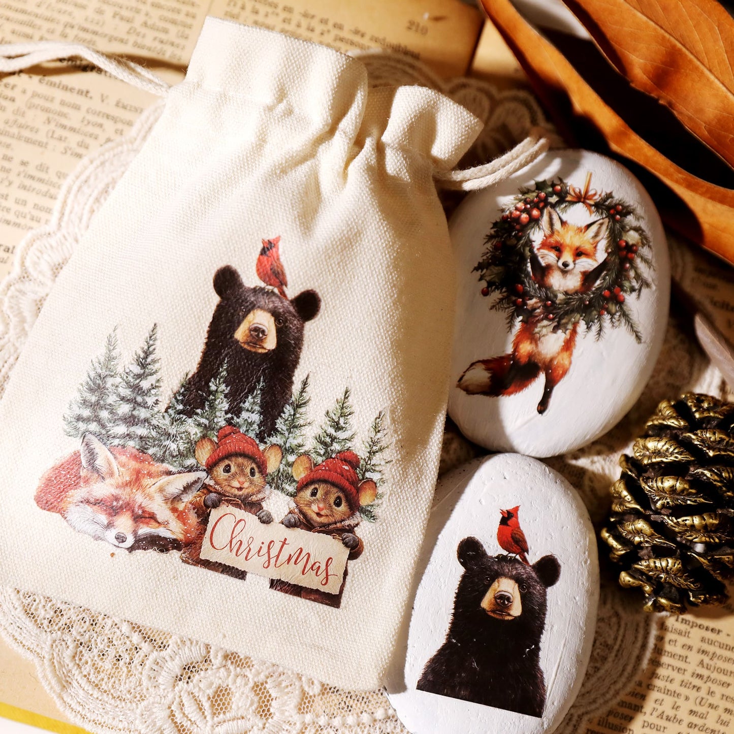 3PCS Christmas Transfer Stickers