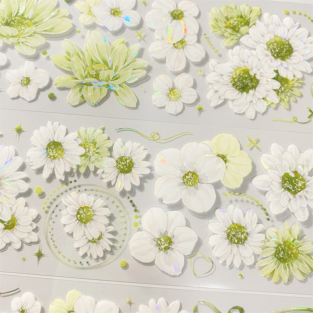 Cute Daisy Flower One Cycle PET Tape