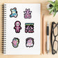 50PCS Gothic Dark Purple Sticker Pack
