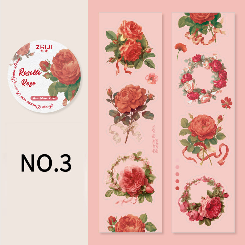 Red Floral Design Tape