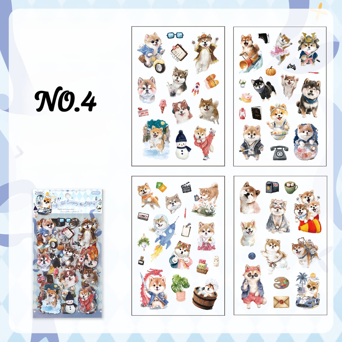 Cartoon Puppy & Kitten Sticker