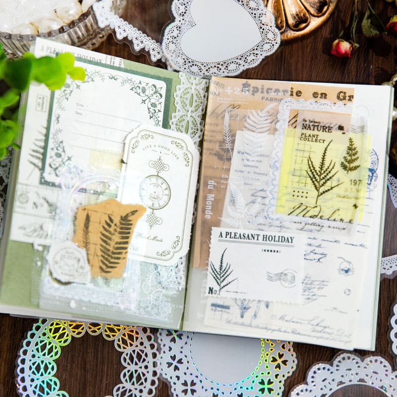 Lace Gold Foil Stickers