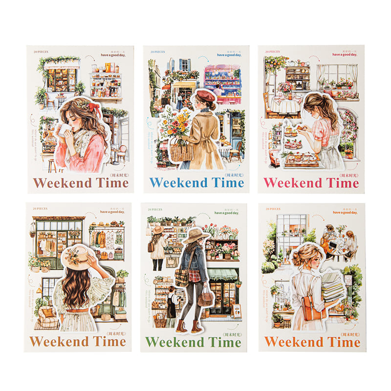 20PCS Weekend Vibes Series Stickers