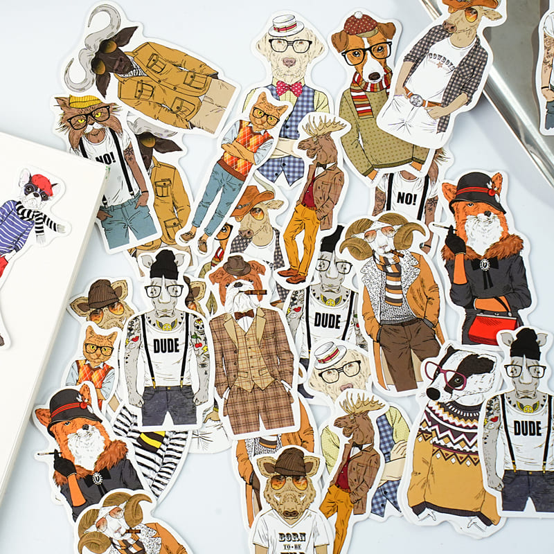 Anthropomorphic Animal Stickers