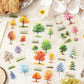 Four Seasons Trees PET Stickers