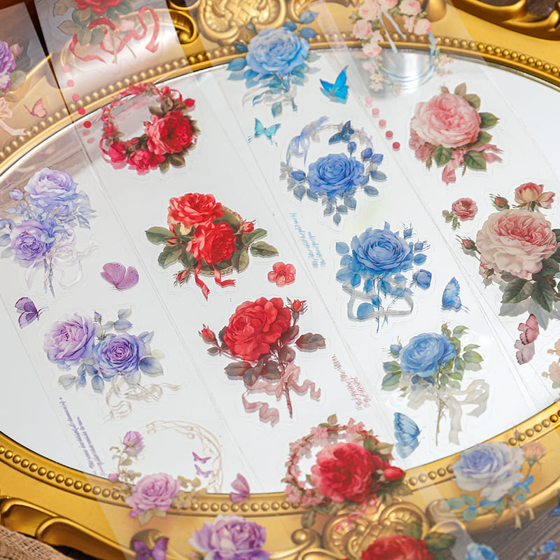 Full view of tape rolls with different colors