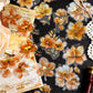 Elegant Gold Foil Floral Stickers