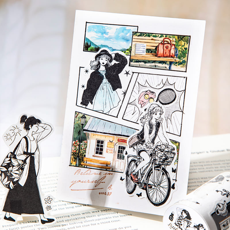 tape used in a journal for a minimalist layout