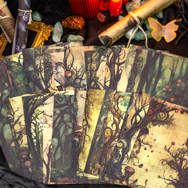 50PCS The Witches' Garden Scrapbook  Paper