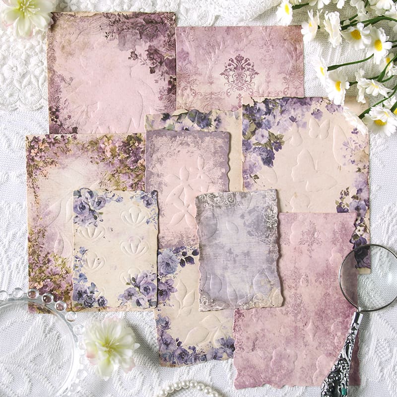 Flower Theme Relief  Scrapbook Paper