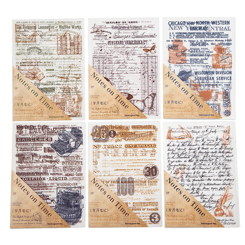 Time Notes Series Transfer Stickers